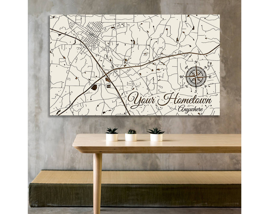 Custom: Engraved Map Dennis Port: Island Oasis / Small (11.25" x 19")