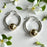 Sterling Silver Ball Hoop: Gold