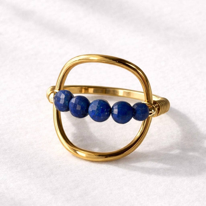Lapis Lazuli Wire Wrapped Ring