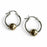 Sterling Silver Ball Hoop: Gold