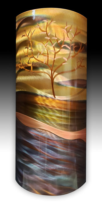 Copper Wall Art - Windswept Tree - 8" x 17"