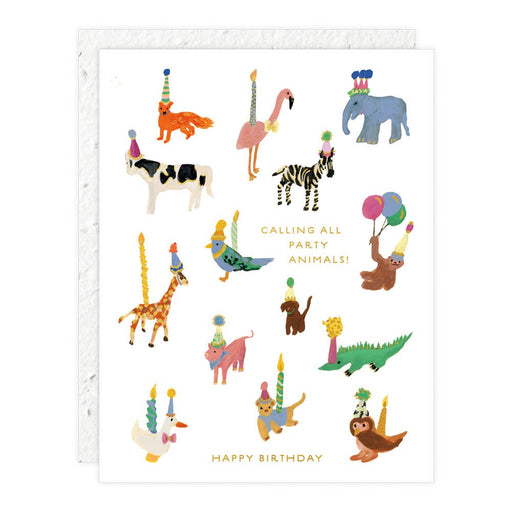 Animal Party - Birthday Card