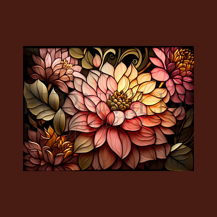 Tempered Glass Cutting Board - Dahlia - 8x11