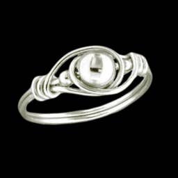 Ring - Wire Wrap Bead Ring : Sterling SIlver / 6