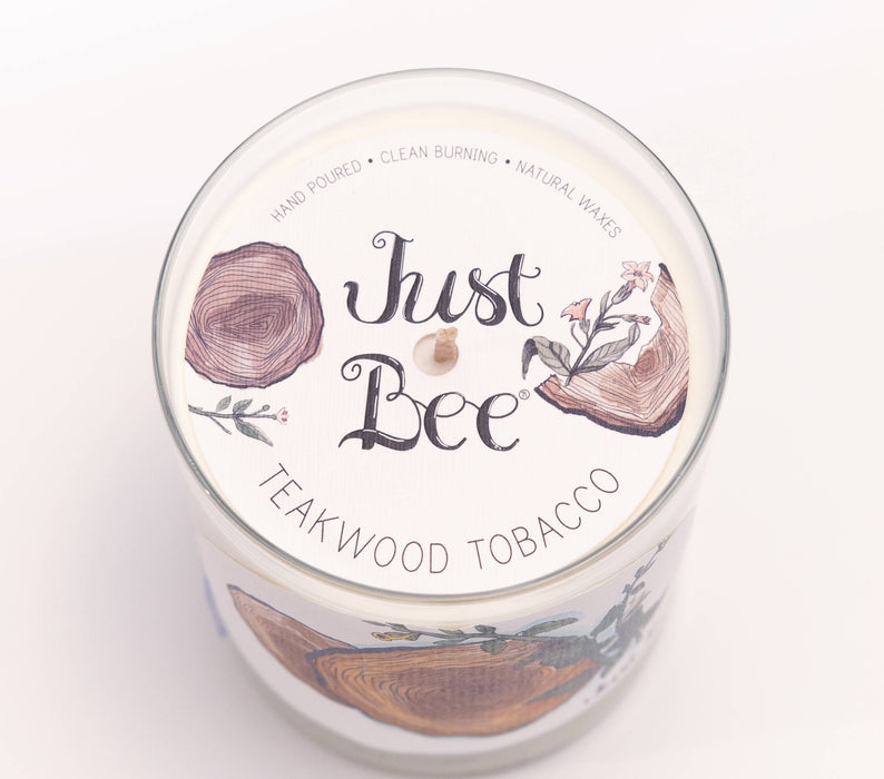 Teakwood Tobacco Candle - Medium Glass