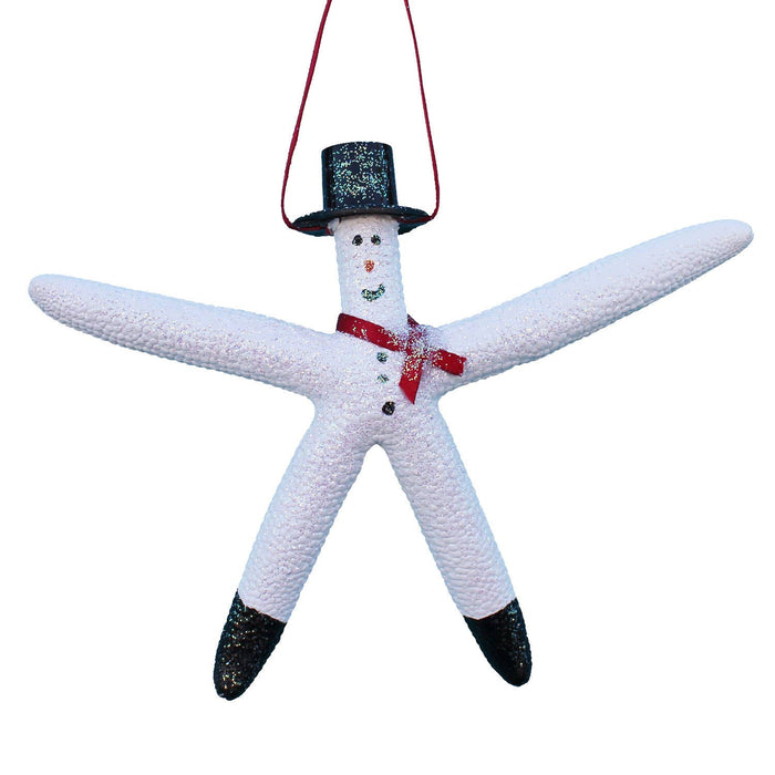 Ornament - White Finger Starfish Snowman
