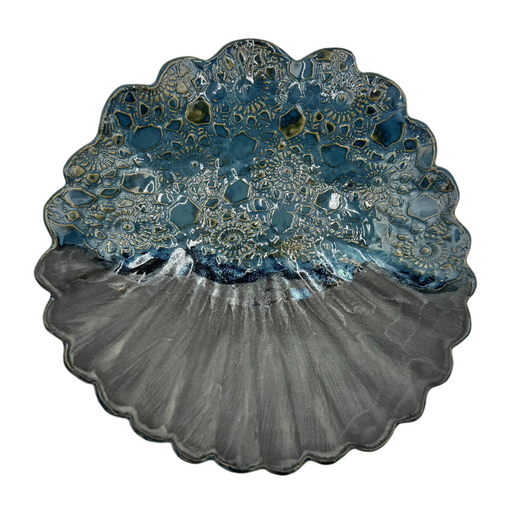 Large Shell Popcorn Bowl - Night Sea Lace