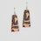 Earrings - Embossed Natural Patina Trapezoid - Birds - Large - CAJ