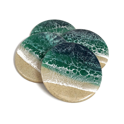 Ocean Wave Coasters - Emerald