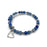 Gemstone Wrap Bracelet - Blue Aventurine - Matte - Heart Charm