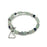 Gemstone Wrap Bracelet - Fluorite - Matte - Heart Charm