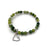 Gemstone Wrap Bracelet - Green Jade - Matte - Heart Charm