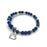 Gemstone Wrap Bracelet - Lapis Lazuli - Matte - Heart Charm