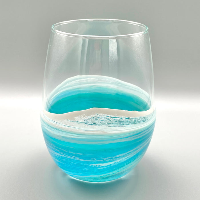 Ocean Wave Stemless Wine Glass - Mermaid Tail