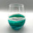 Ocean Wave Stemless Wine Glass - Emerald