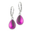 Earrings - Drop Dangle - Frosted Pink - EAR-020-FP