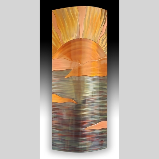 Copper Wall Art - New Horizons - 12" x 26"