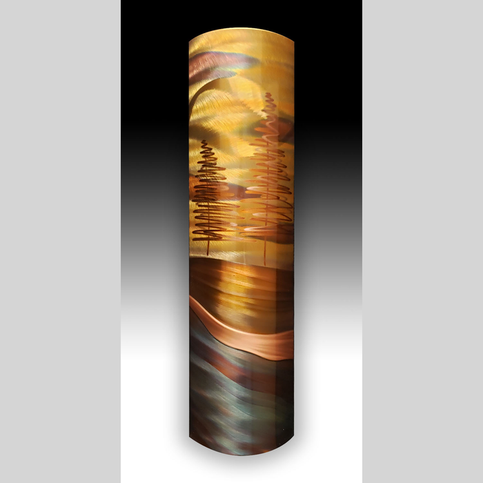 Copper Wall Art - Northern Pines - 4" x 17"