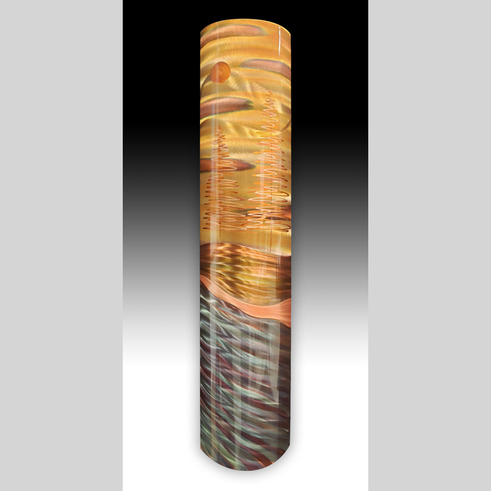 Copper Wall Art - Northern Pines - 8" x 35"