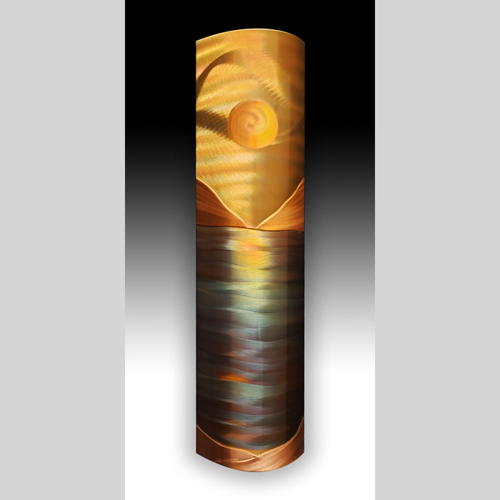 Copper Wall Art - Ocean Horizon - 4" x 17"