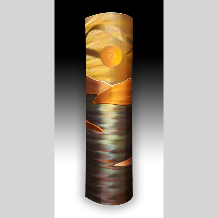 Copper Wall Art - Ocean Horizon II - 4" x 17"