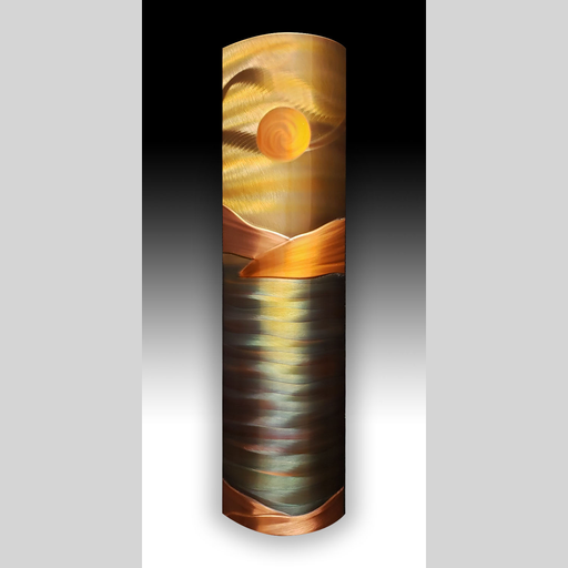Copper Wall Art - Ocean Horizon III - 4" x 17"