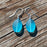 Earrings - Oval Drops - Turquoise - SLS