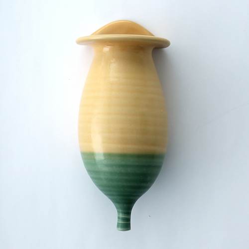 Wall Pocket Vase - Yellow & Green