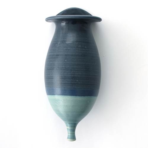 Wall Pocket Vase - Dark Blue & Light Blue
