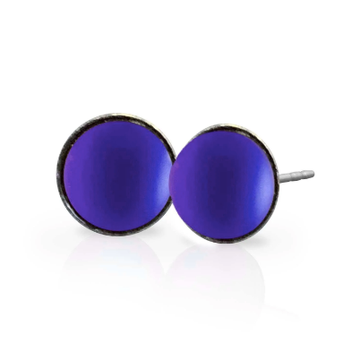 Earrings - Crystal Stud - Frosted Violet - EAR-040-FV