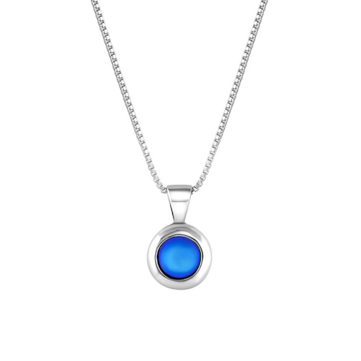 Necklace - Teeny Tiny Pendant with Frosted Blue Crystal - PEN-035-FB