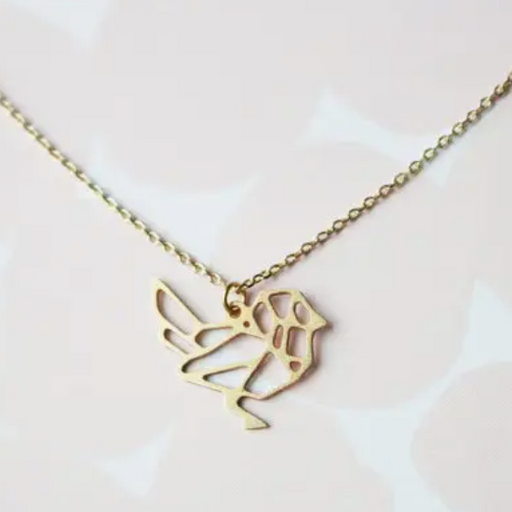 Necklace - Bird Geometric - Gold