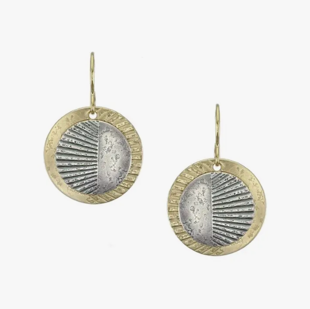 Earrings - Layered Textured Discs - MB
