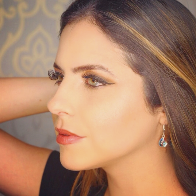 Earrings - Oval with Loop - Frosted Aqua - EAR-100-FA