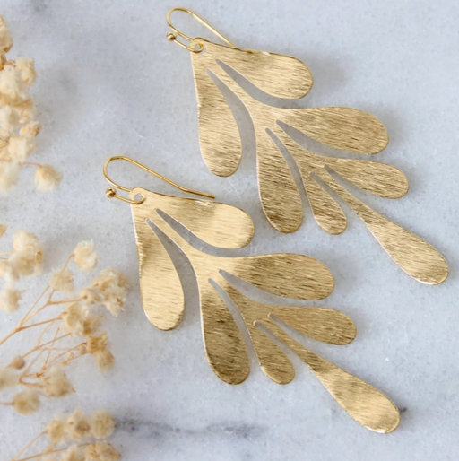 Earrings - Brass Leaf - MB