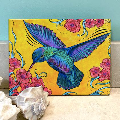 Ceramic Tile - Hummingbird - 6" x 8" - SKD