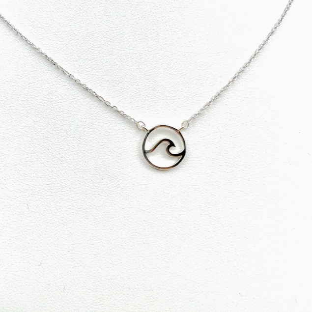 Necklace - Petite Round Wave - Sterling Silver - JG