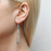 Earrings - Long Triangle with Turquoise Bead Stack - MB