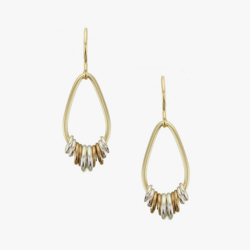 Earrings - Small Teardrop with Accent Rings - MB