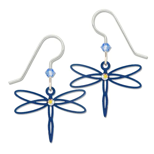 Earrings - Blue Dragonfly - 2306