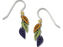 Earrings - Triple Leaf - Gold/Green/Plum - 1024