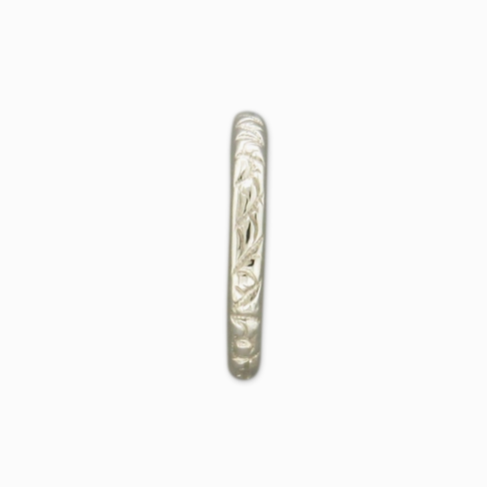 Earrings - Thin Floral Hoop Post -  P37-SS
