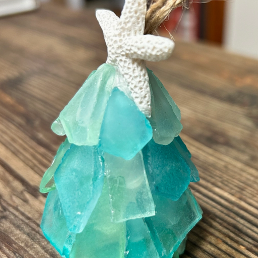 Ornament - Seaglass 3D Christmas Tree - Cape Cod - Ocean