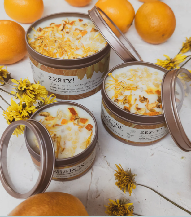 Candle - Zesty - Orange Ginger Marigold - 8 oz