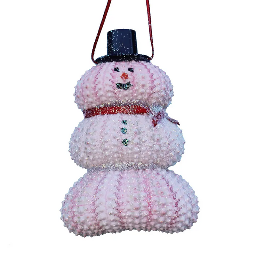 Ornament - Pink Sea Urchin Snowman