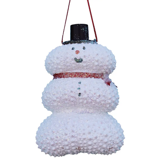Ornament - White Sea Urchin Snowman
