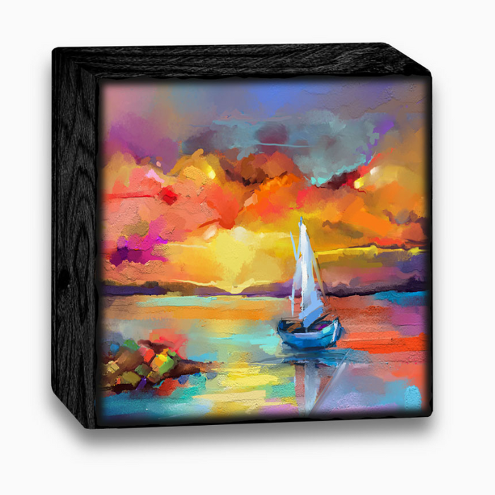 Art Blocks - FA21 - Sunset Sailboat - 4x4