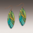 Dunes Mosaic Leaf Point Handmade Earrings