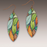 Floating Leaves Leaf Point Handmade Earrings