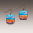 Summer Horizon Button Drop Handmade Earrings